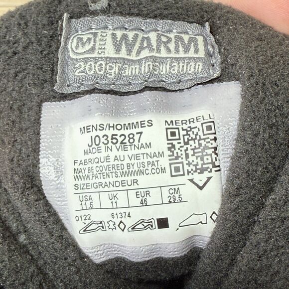 Merrell Boots Mens 11.5 Thermo Overlook 2 Mid Waterproof Wool Vibram Snow Boots - Picture 13 of 15